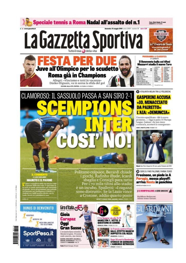 Rassegna Bianconera di domenica 13 maggio 2018 2 GDS13518