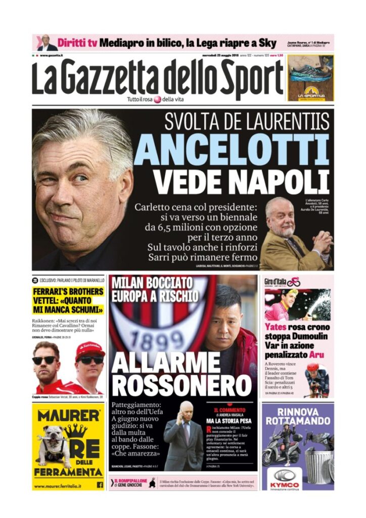 Rassegna Bianconera di mercoledì 23 maggio 2018 3 GDS23518