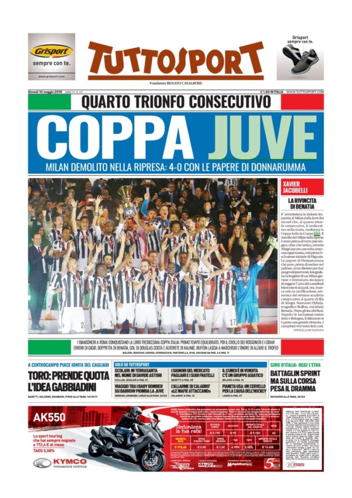 Rassegna Bianconera di giovedì 10 maggio 2018 3 TS10518