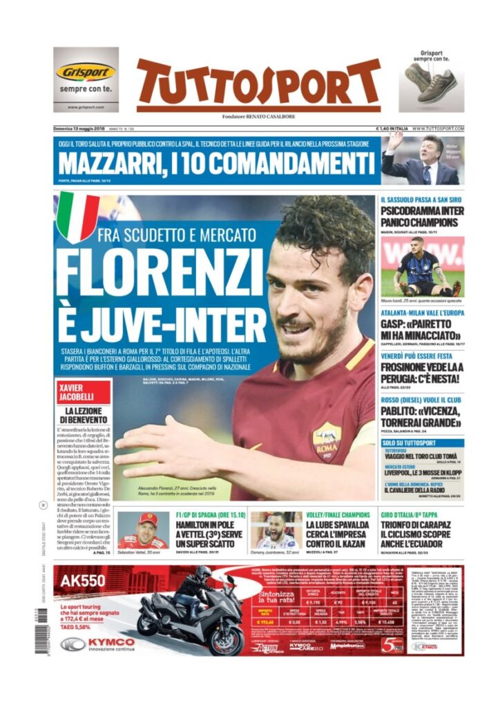 Rassegna Bianconera di domenica 13 maggio 2018 1 TS13518