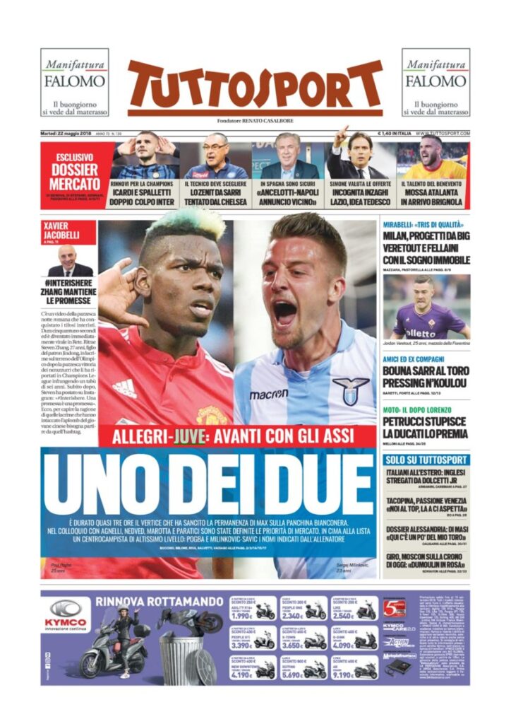 Rassegna Bianconera di martedì 22 maggio 2018 3 TS22518