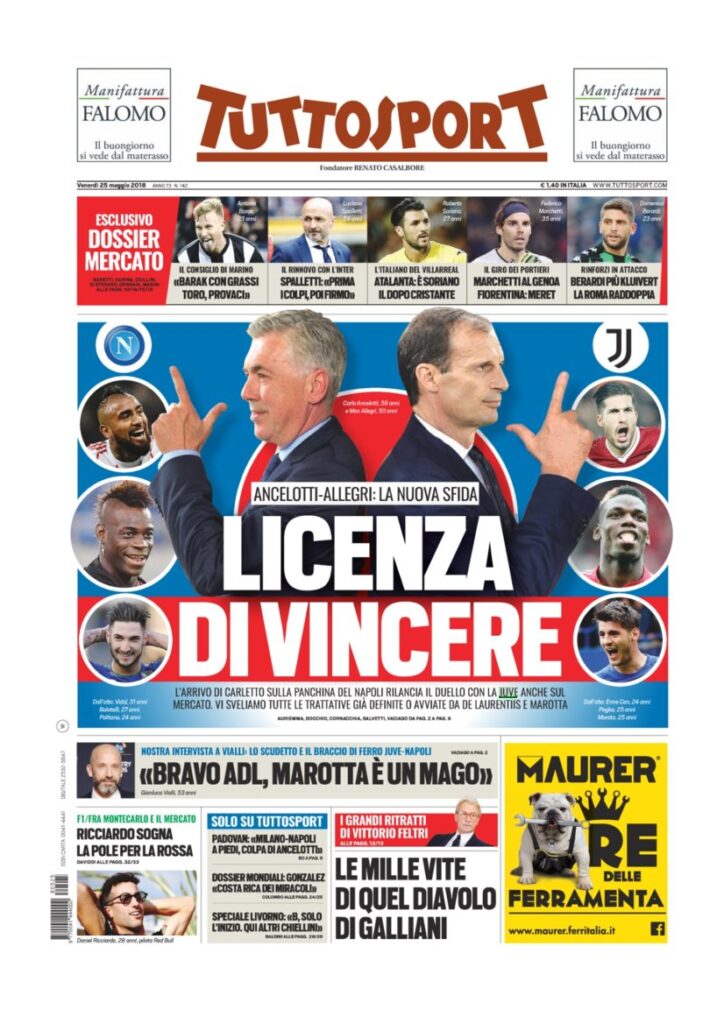 Rassegna Bianconera di venerdì 25 maggio 2018 5 TS25518