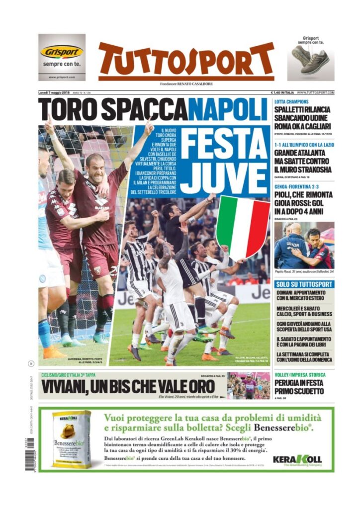 Rassegna Bianconera di lunedì 7 maggio 2018 4 TS7518