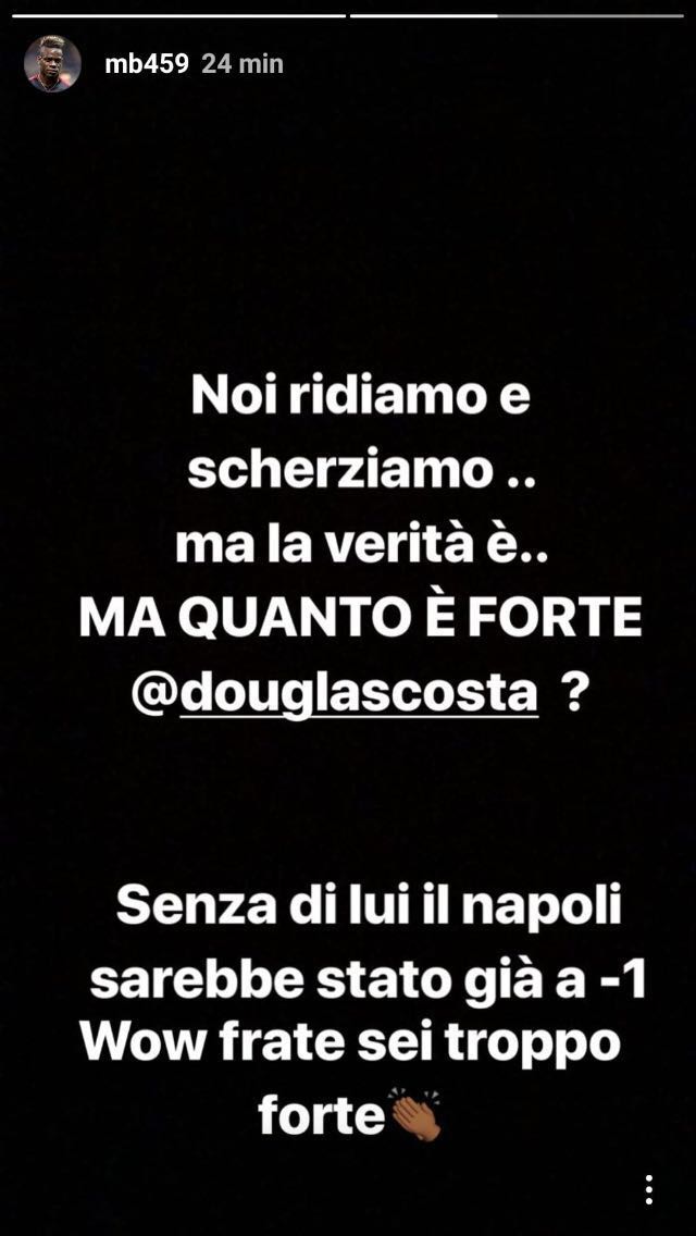 Balotelli stregato da Douglas Costa: «Ma quanto è forte!?» - FOTO 39 WhatsApp Image 2018 05 05 at 22.47.39