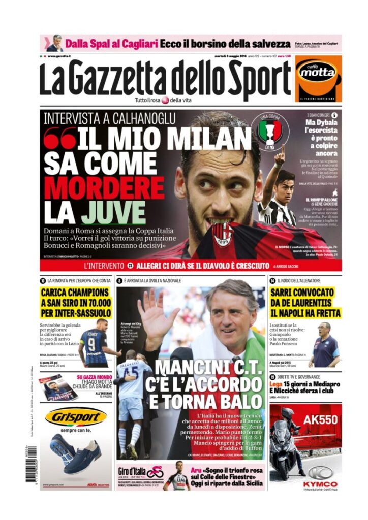 Rassegna Bianconera di martedì 8 maggio 2918 3 gds8518