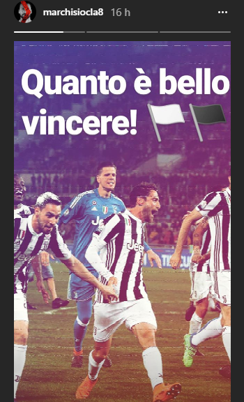 Marchisio esulta ancora: «Quanto è bello vincere» - FOTO 39 social marchisio