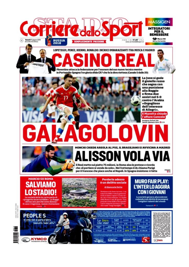 Rassegna Bianconera di venerdì 15 giugno 2018 1 CDS15618