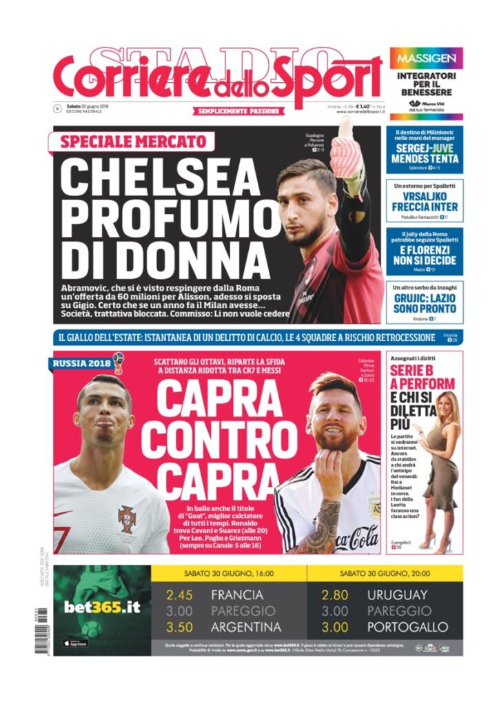 Rassegna Bianconera di sabato 30 giugno 2018 2 CS30618