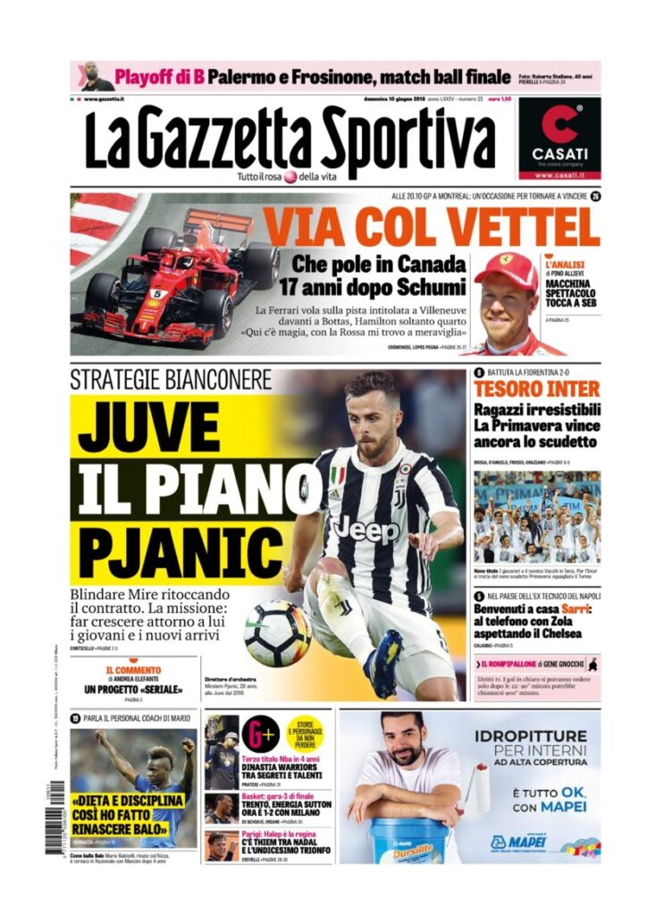 Rassegna Bianconera di domenica 10 giugno 2018 2 GDS10618