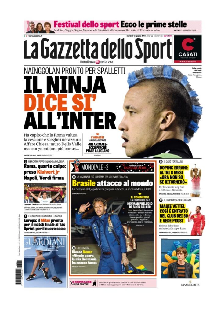 Rassegna Bianconera di martedì 12 giugno 2018 2 GDS12618