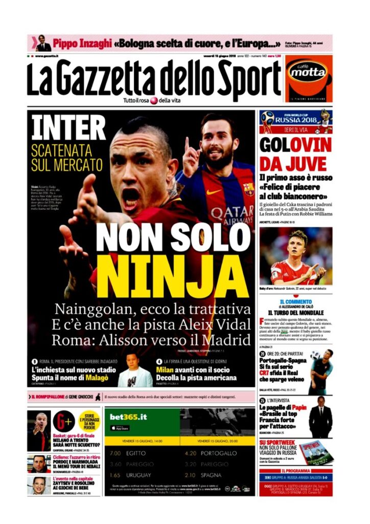 Rassegna Bianconera di venerdì 15 giugno 2018 3 GDS15618