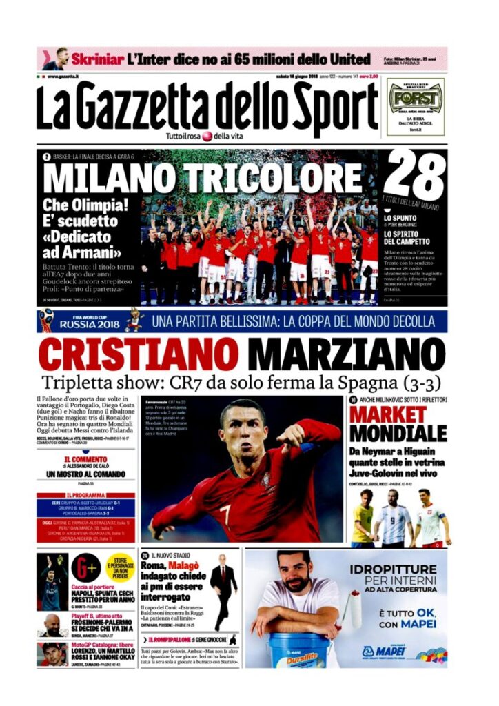 Rassegna Bianconera di sabato 16 giugno 2018 3 GDS16618