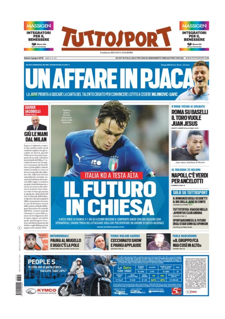 Rassegna Bianconera di sabato 2 giugno 2018 1 T2618