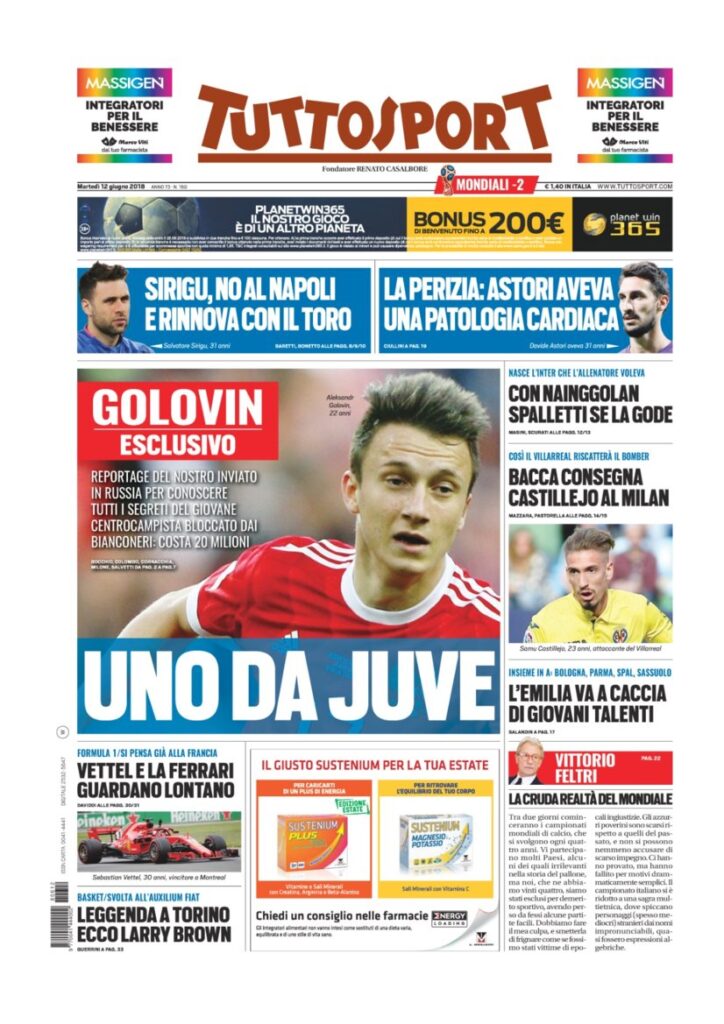 Rassegna Bianconera di martedì 12 giugno 2018 1 TS12618