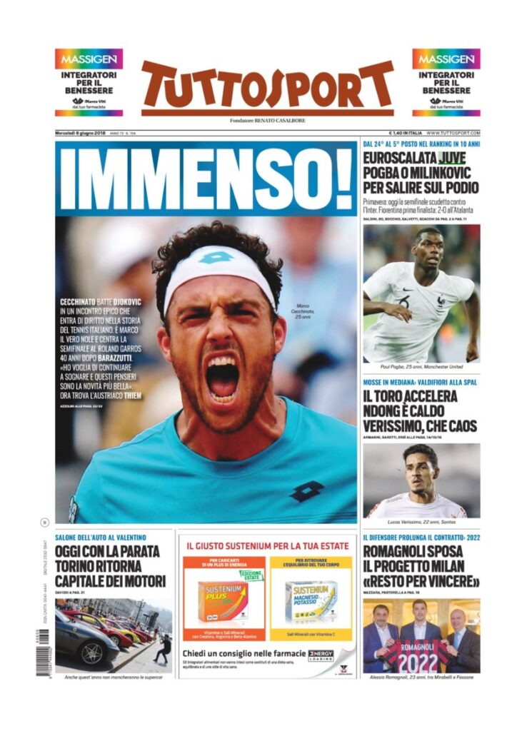 Rassegna Bianconera di mercoledì 6 giugno 2018 3 TS6618