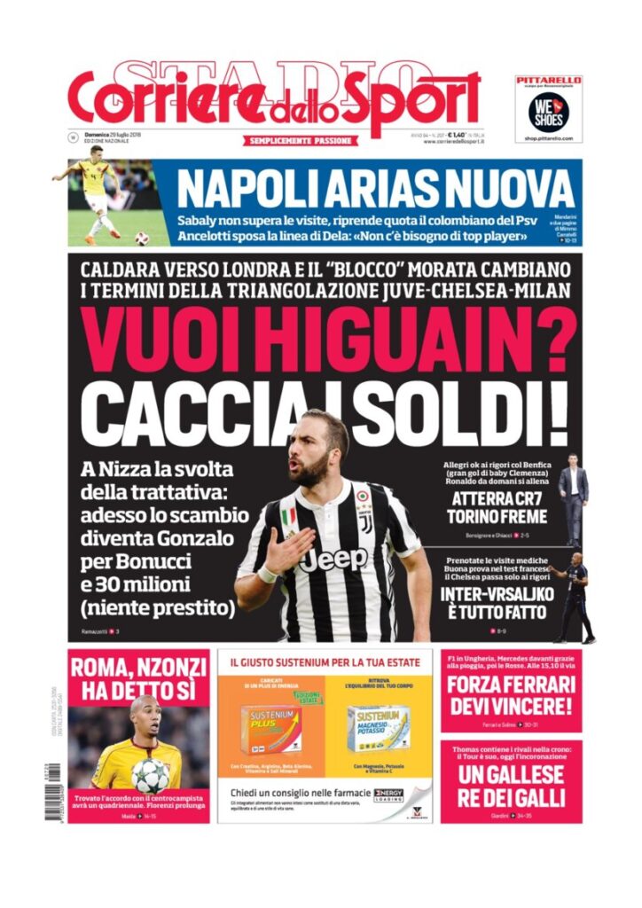 Rassegna Bianconera di domenica 29 luglio 2018 1 CDS29718