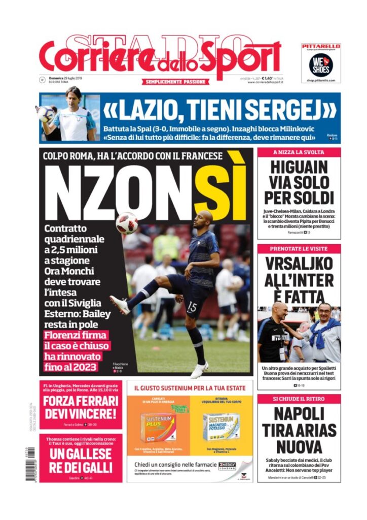 Rassegna Bianconera di domenica 29 luglio 2018 2 CS29718