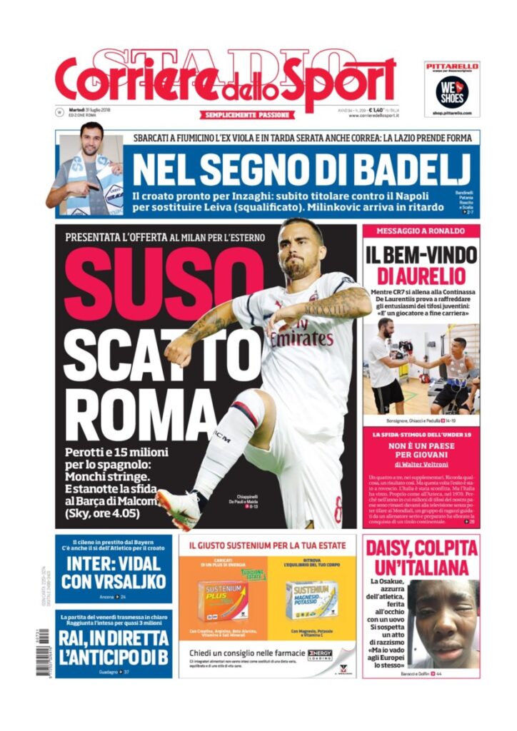 Rassegna Bianconera di martedì 31 luglio 2018 2 CS30718