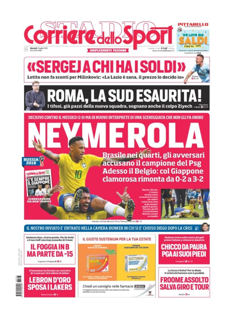 Rassegna Bianconera di martedì 3 luglio 2018 3 CS3718