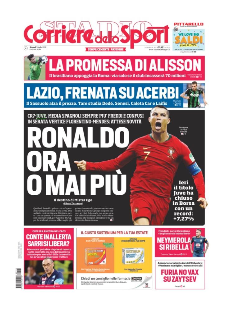 Rassegna Bianconera di giovedì 5 luglio 2018 1 CS5718