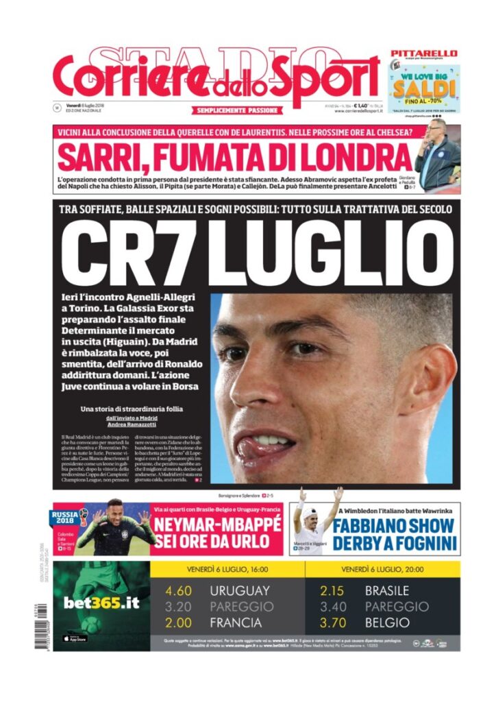 Rassegna Bianconera di venerdì 6 luglio 2018 1 CS6718