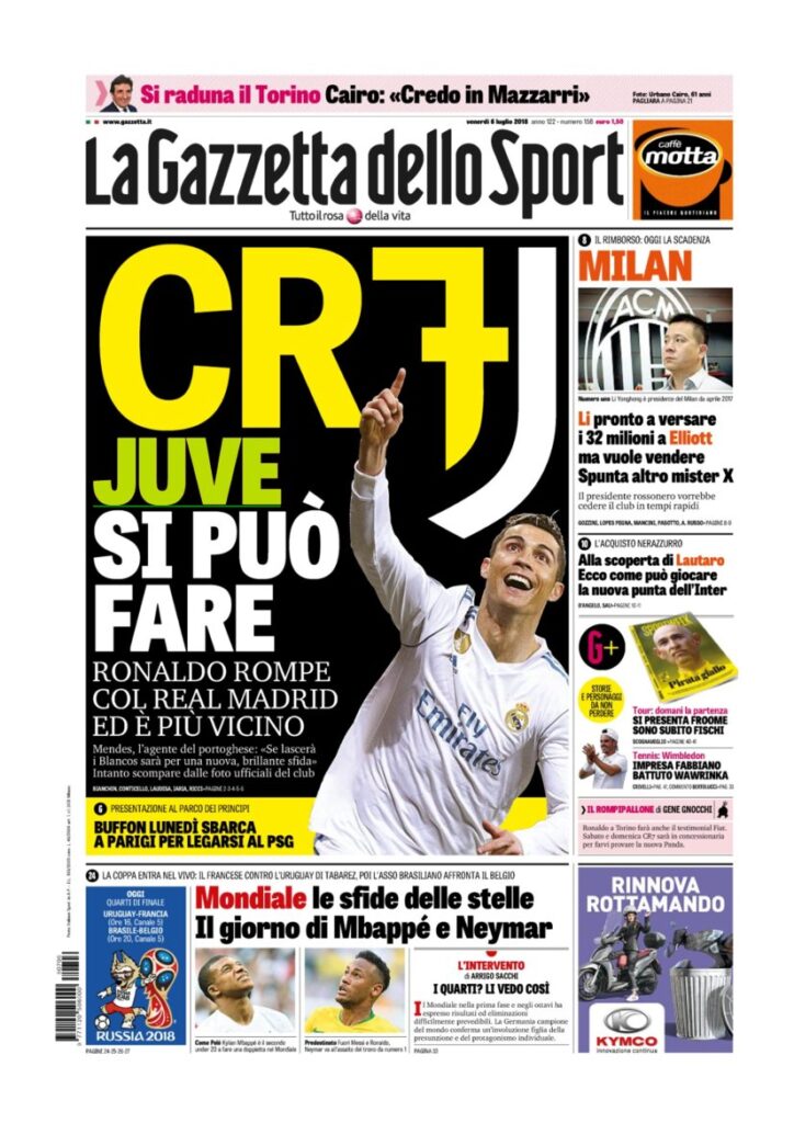 Rassegna Bianconera di venerdì 6 luglio 2018 2 GDS6718