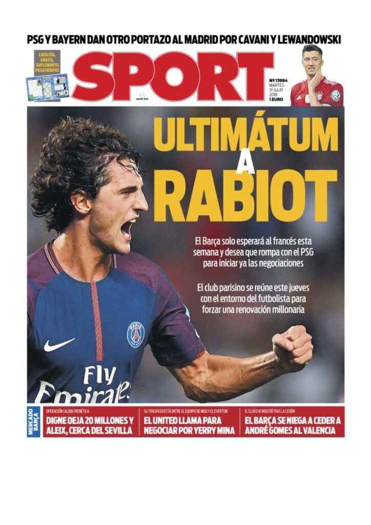 Rassegna Bianconera di martedì 31 luglio 2018 5 T31718