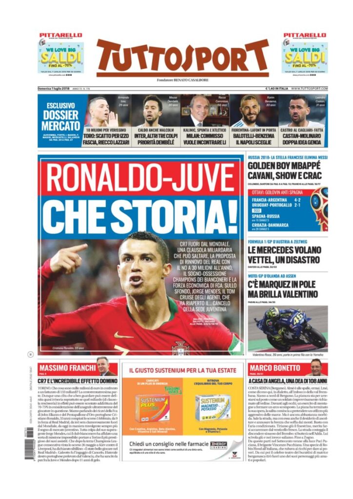 Rassegna Bianconera di domenica 1 luglio 2018 3 TS1718