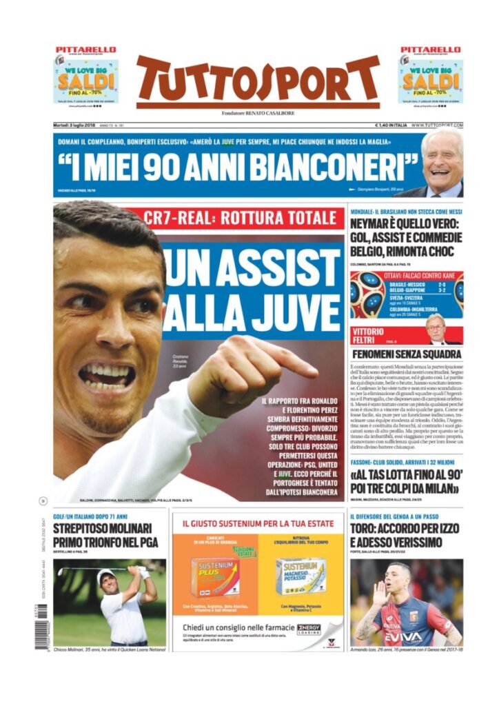 Rassegna Bianconera di martedì 3 luglio 2018 1 TS3718