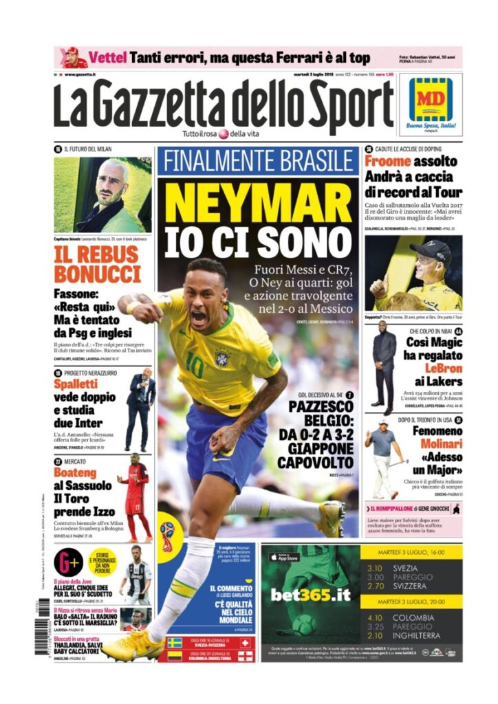 Rassegna Bianconera di martedì 3 luglio 2018 4 gds3718