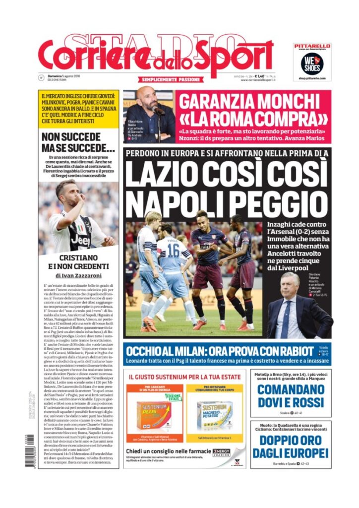 Rassegna Bianconera di domenica 5 agosto 2018 2 CDS 1