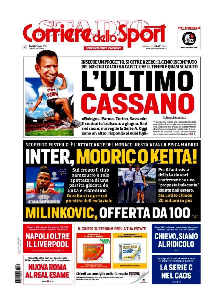 Rassegna Bianconera di martedì 7 agosto 2018 5 CDS 3