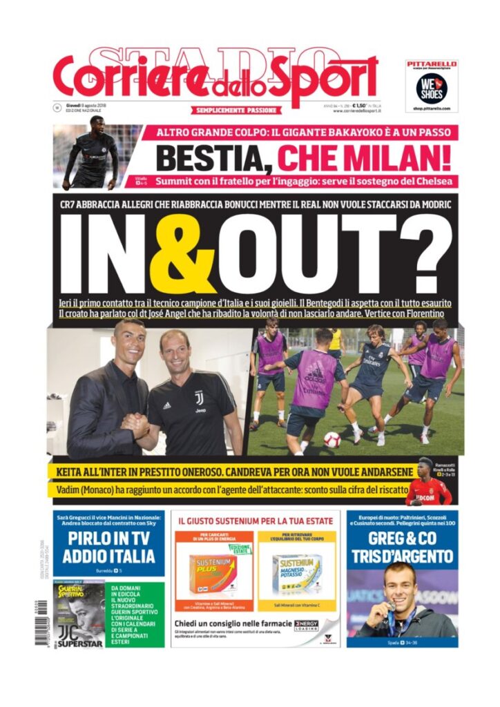 Rassegna stampa giovedì 9 agosto: i giornali di oggi in edicola 5 CDS 5