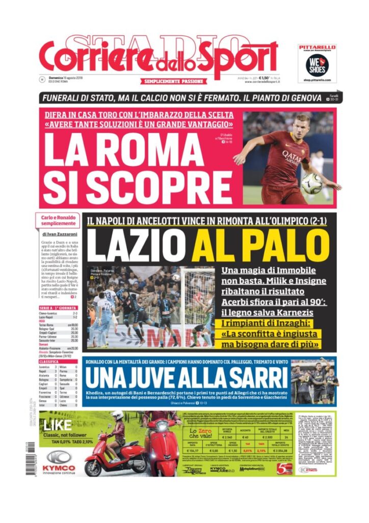 Rassegna Bianconera di domenica 19 agosto 2018 2 CS 10