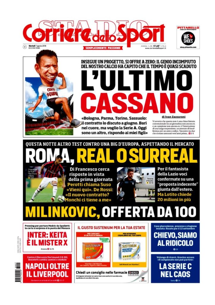 Rassegna Bianconera di martedì 7 agosto 2018 2 CS 3