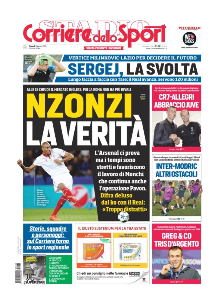Rassegna stampa giovedì 9 agosto: i giornali di oggi in edicola 2 CS 4