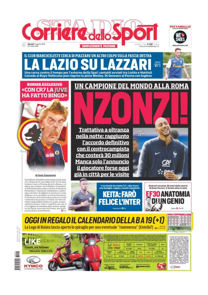Rassegna Bianconera di martedì 14 agosto 2018 2 CS 6