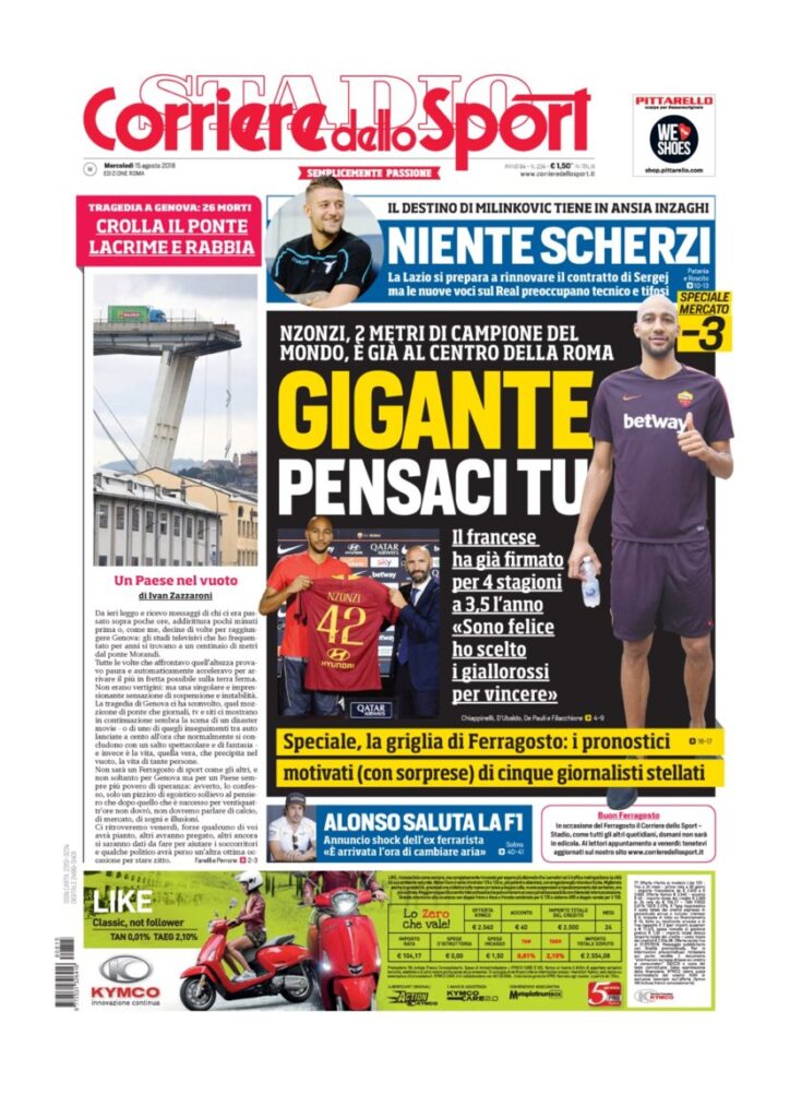 Rassegna Bianconera di mercoledì 15 agosto 2018 6 CS 7