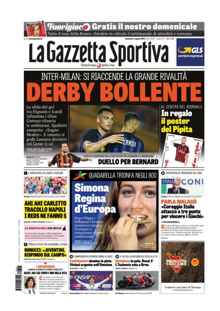 Rassegna Bianconera di domenica 5 agosto 2018 3 GDS 1