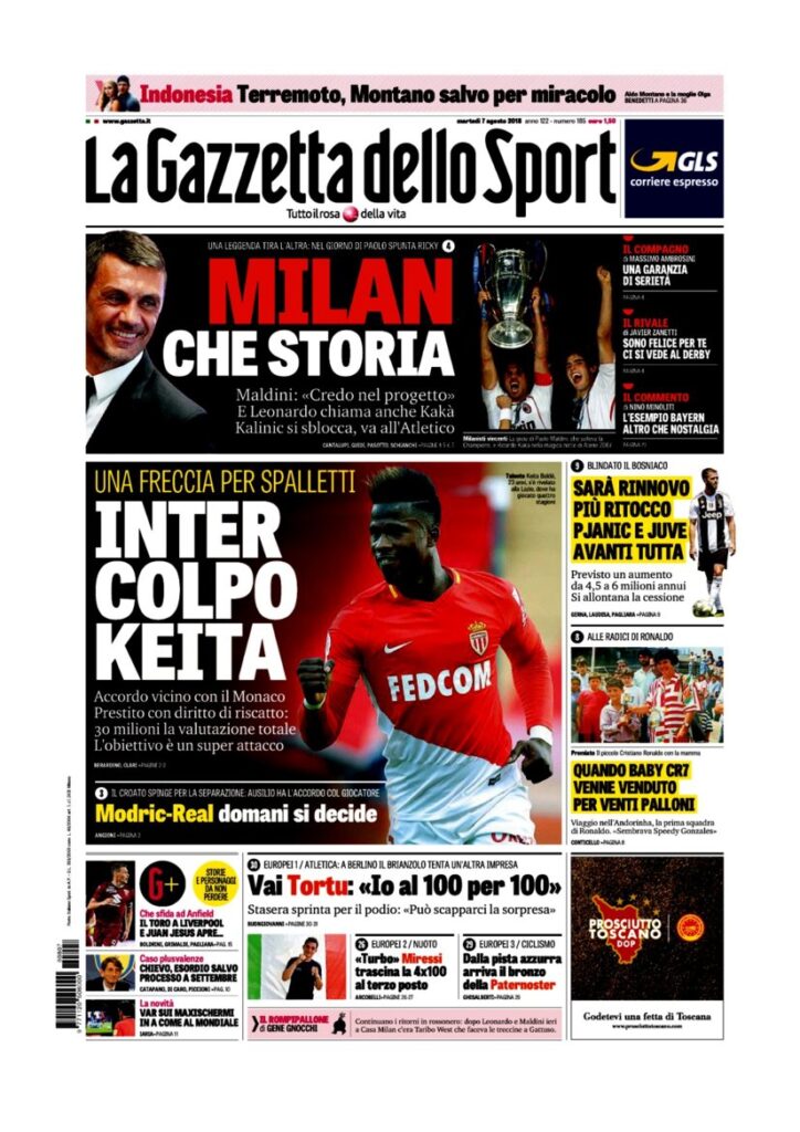 Rassegna Bianconera di martedì 7 agosto 2018 3 GDS 3