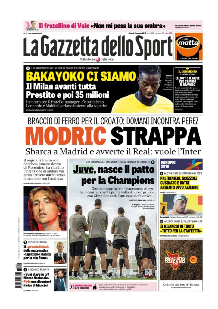 Rassegna stampa giovedì 9 agosto: i giornali di oggi in edicola 3 GDS 5