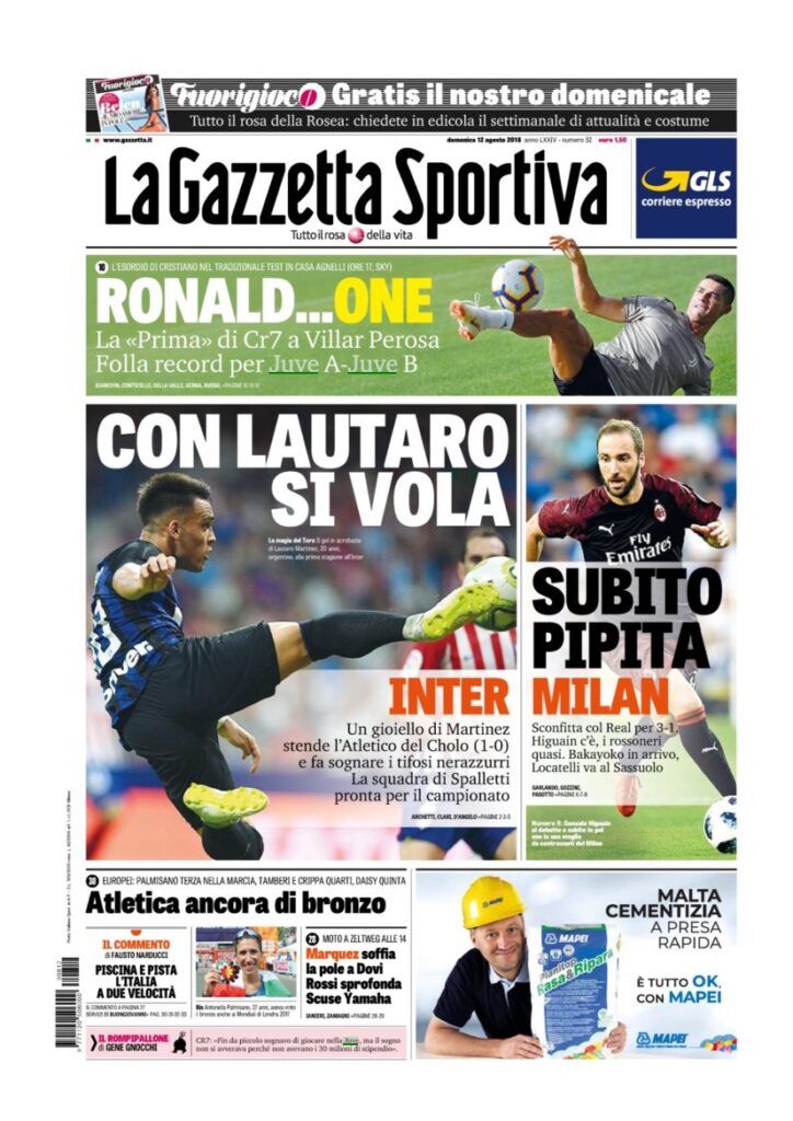 Rassegna Bianconera di domenica 12 agosto 2018 3 GDS 6