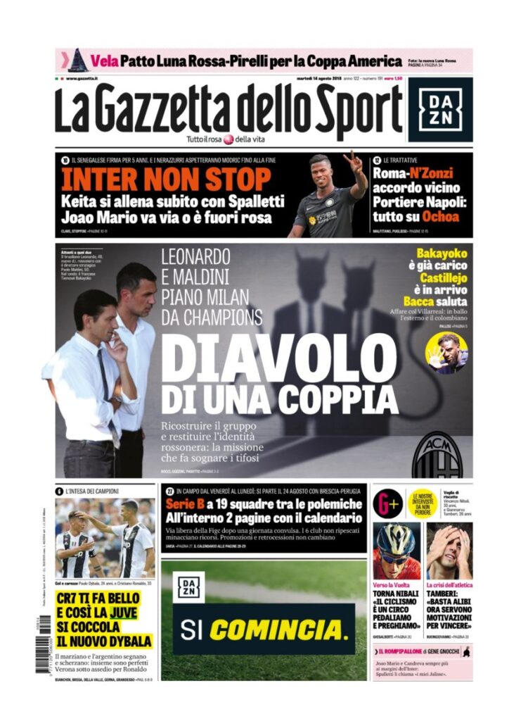 Rassegna Bianconera di martedì 14 agosto 2018 3 GDS 8