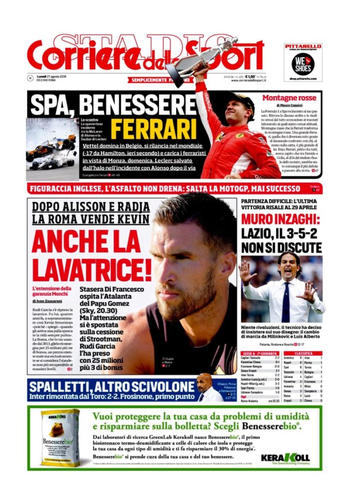 Rassegna Bianconera di lunedì 27 agosto 2018 3 T2 7