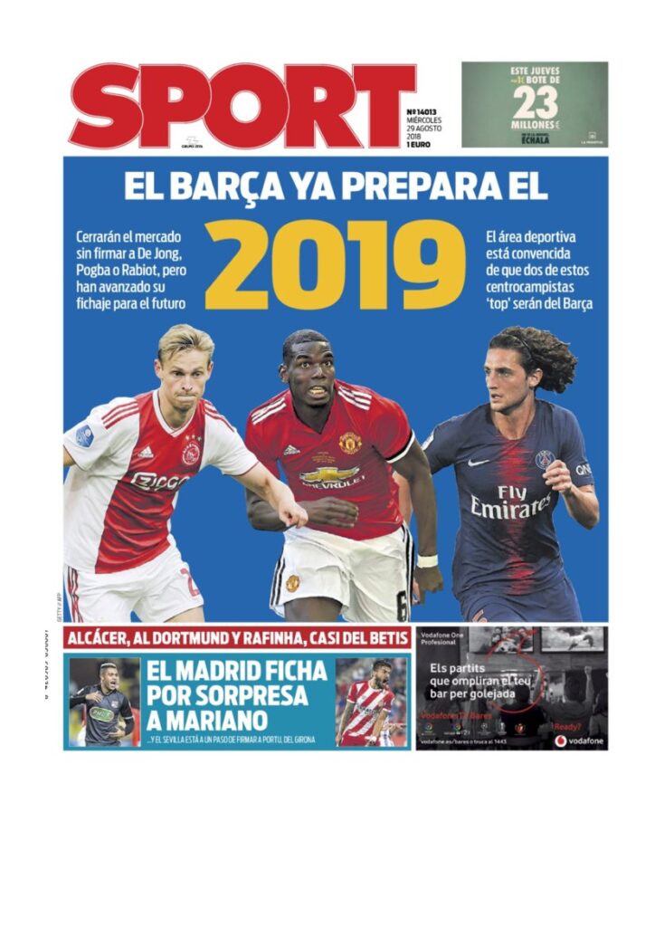 Rassegna Bianconera di mercoledì 29 agosto 2018 3 T2 8