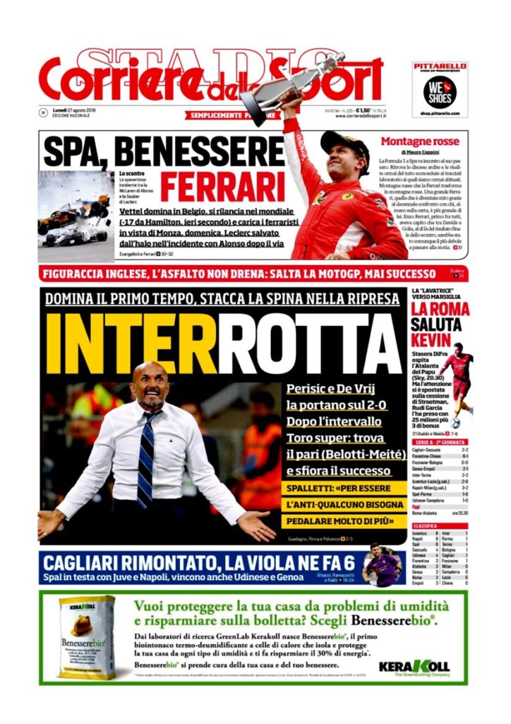 Rassegna Bianconera di lunedì 27 agosto 2018 5 T4 2