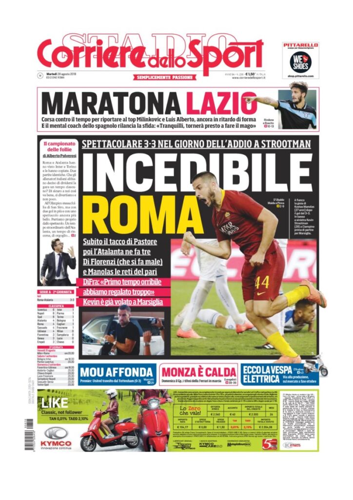 Rassegna Bianconera di martedì 28 agosto 2018 6 T4 3