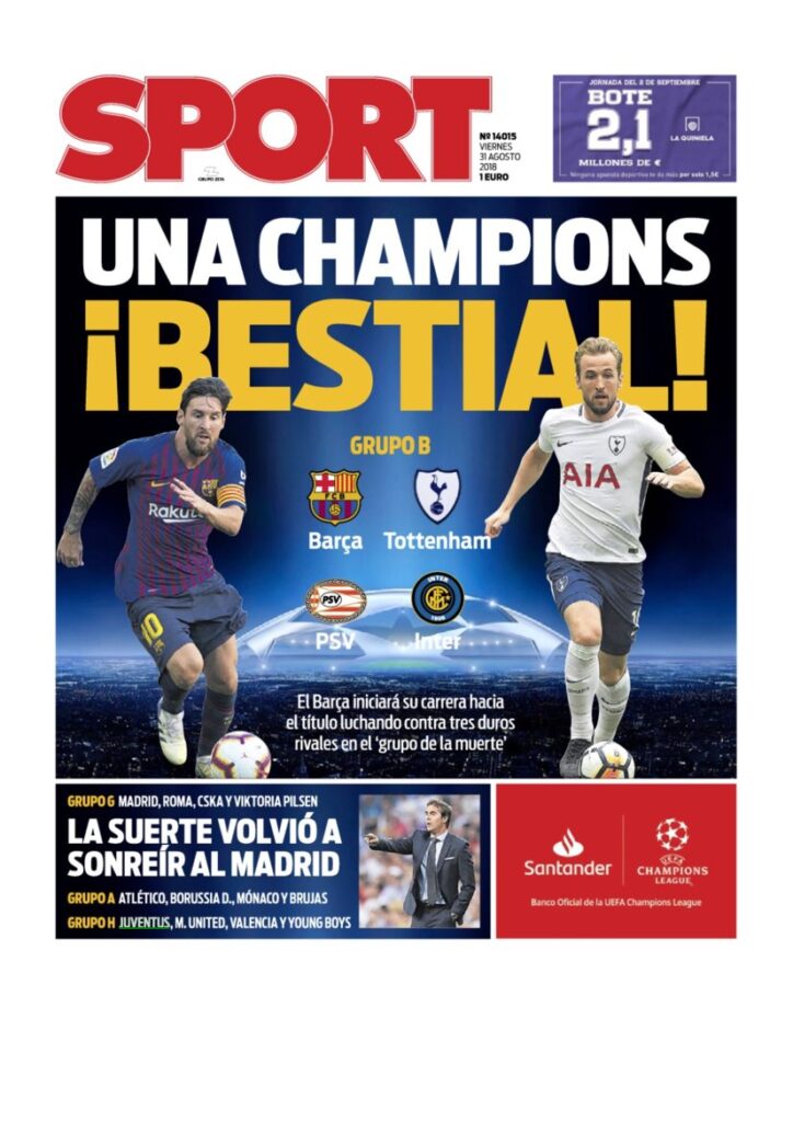 Rassegna Bianconera di venerdì 31 agosto 2018 5 T5 1