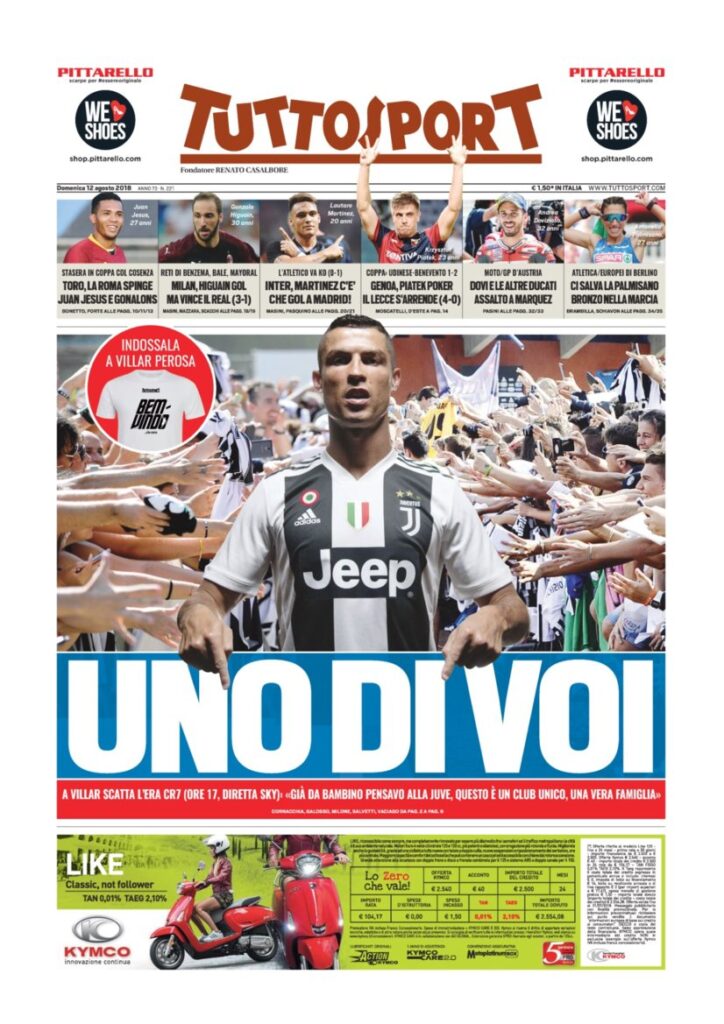 Rassegna Bianconera di domenica 12 agosto 2018 1 TS 5