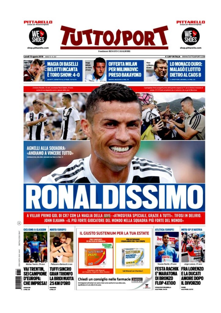 Rassegna Bianconera di lunedì 13 agosto 2018 5 TS 6